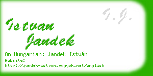 istvan jandek business card
